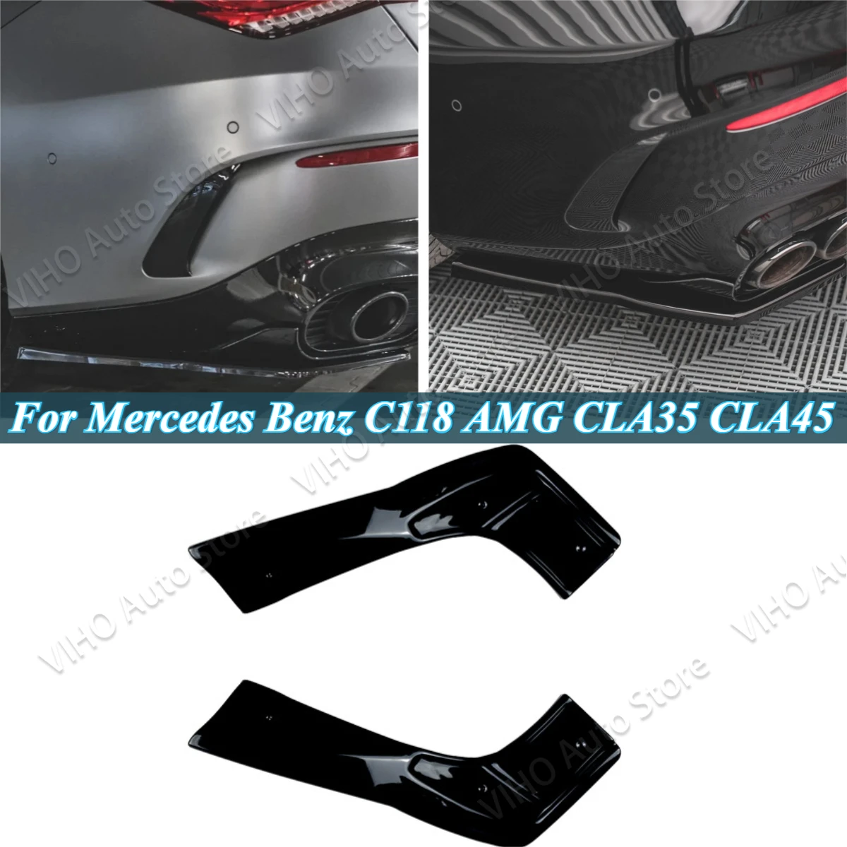 For Mercedes Benz C118 AMG CLA35 CLA45 CLA45S AMG Car Rear Bumper Diffuser Side Splitters Lip Protector Spoiler Body Kits