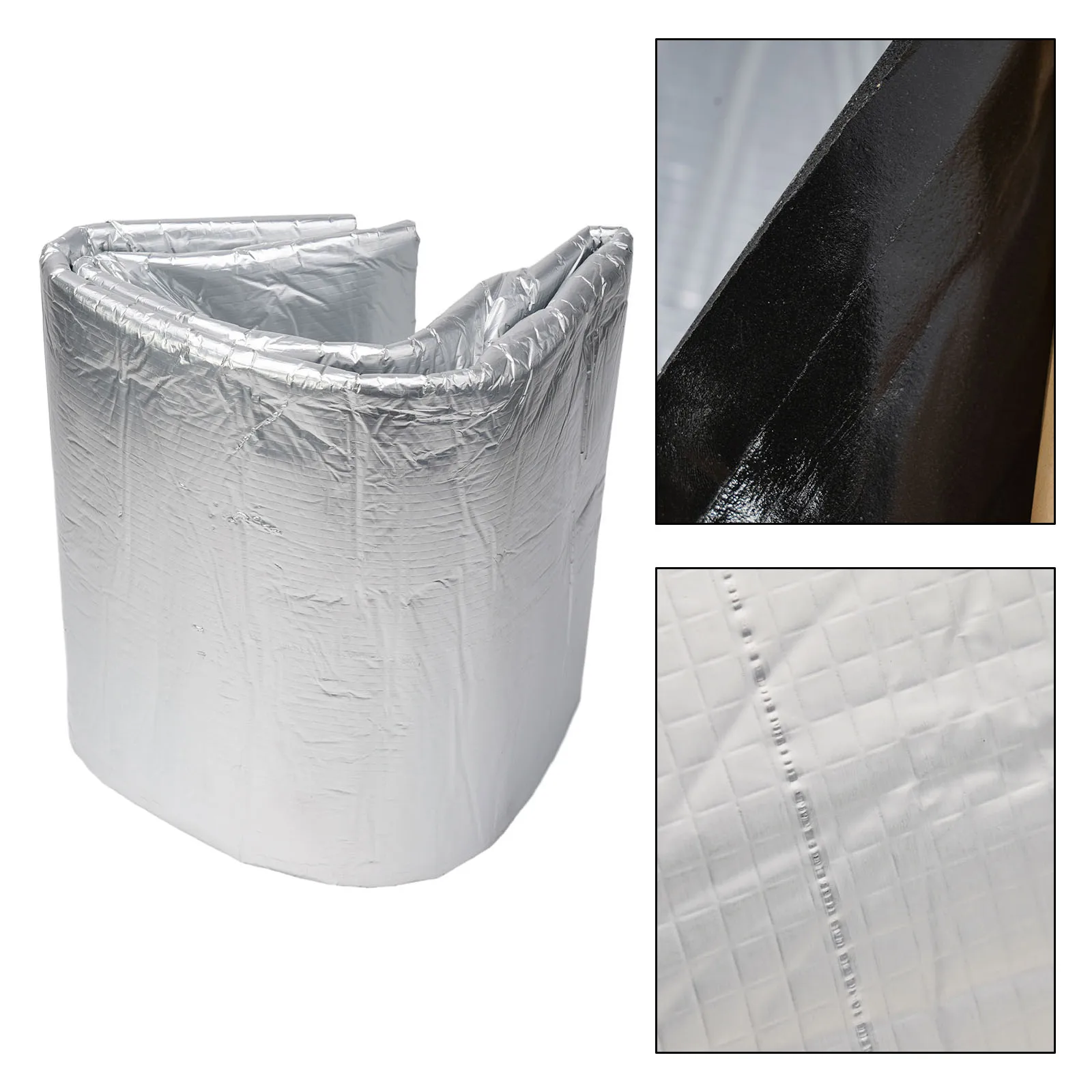 1pc 5mm Car Sound Thermal Heat Insulation Flame Retardant Sound-Absorbing Cotton Mat Aluminum Interior Accessories