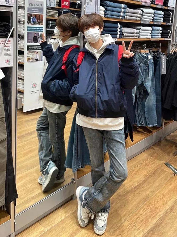 

Мужская куртка Cleanfit American Sle Pilot Jaet для осени и зимы, рабочая одежда, модный бренд, бомбер или широкий хлопковый бейсбольный пиджак