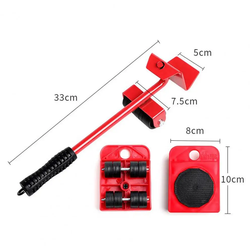 Set di strumenti per traslochi per mobili da 5 pezzi Set di strumenti per traslochi di elettrodomestici con ruote Kit di rulli per elettrodomestici per cursori mobili per carichi pesanti