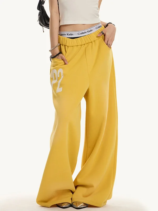 

American High Street Hip Hop Dance Loose Straight Leg Pants ex Casual Sports Trousers Street Sle Wide Leg Trousers