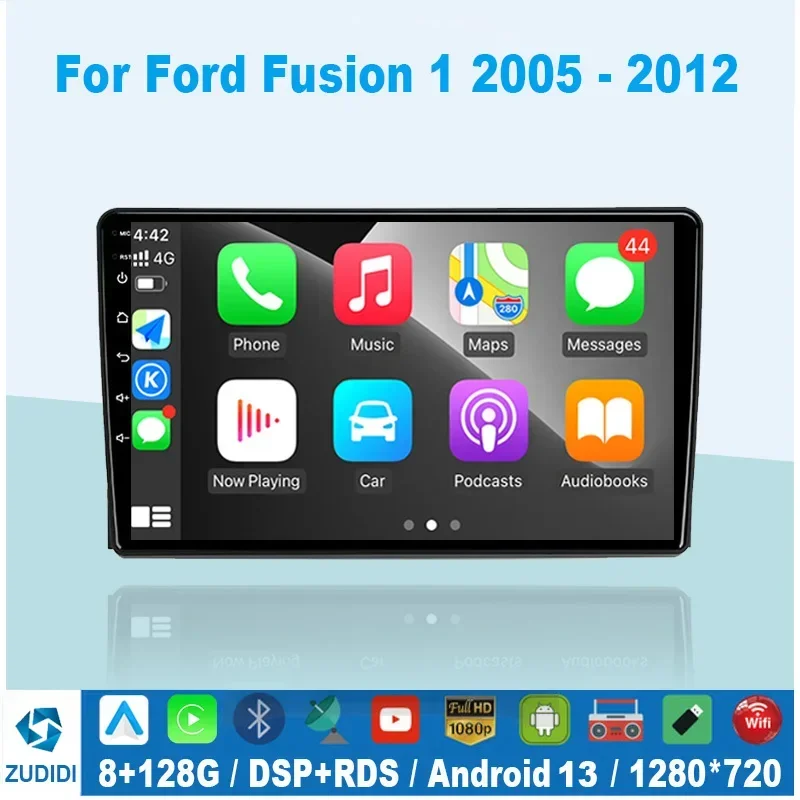 

For Ford Fusion 1 2005-2012 Car Radio GPS Navigation 4G WIFI BT Carplay DSP Android Auto DVD Player Android 13 2 Din