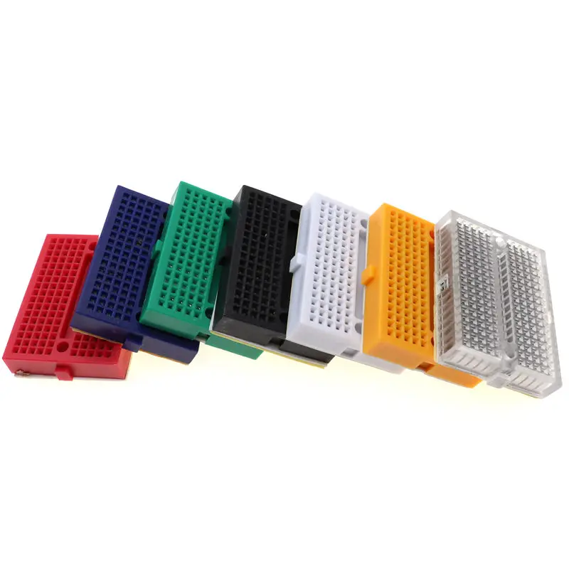 1PCS SYB-170 Mini Solderless Prototype Breadboard 170 Tie-points 35*47*8.5mm for Diy Kit Whit Blue Green Yellow  Black Red