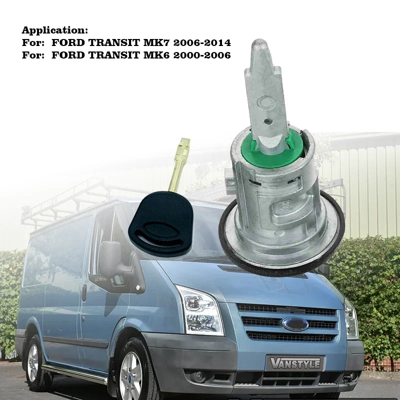 FRONT LEFT DOOR LOCK BARREL YC15V220K51BA 4060639 FOR FORD TRANSIT MK7 2006-2014 MK6 2000-2006