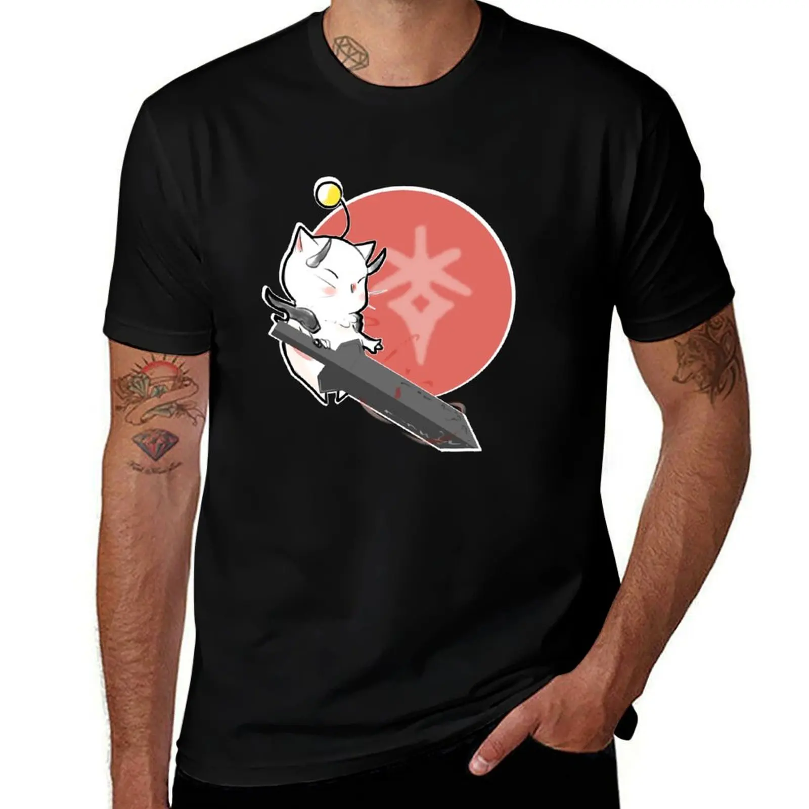 

DARK KNIGHT MOOGLE FFXIV T-Shirt Casual Holiday Short Sleeve Tee