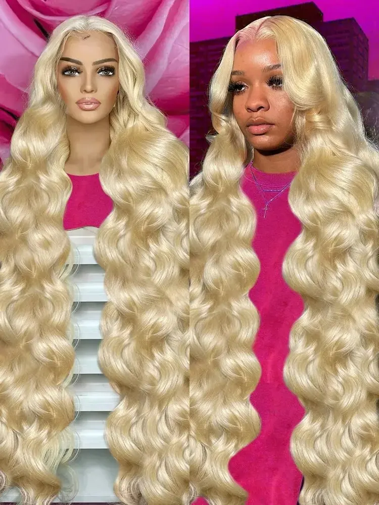 Melodie 613 HD Lace Wig 13x6 Human Hair 13X4 Frontal Blonde Colored Body Wave Glueless Water Wave 180 Density 30 Inch Wigs