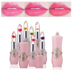 Hot Moisturizer Lip Gloss Transparent Jelly Flower Lipstick Temperature Color Change Waterproof Makeup Lip Balm for women