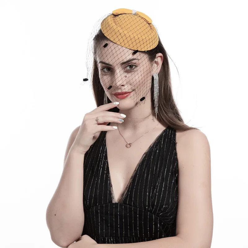 

Bowknot Fascinator Hats Tea Party Top hat and Gloves