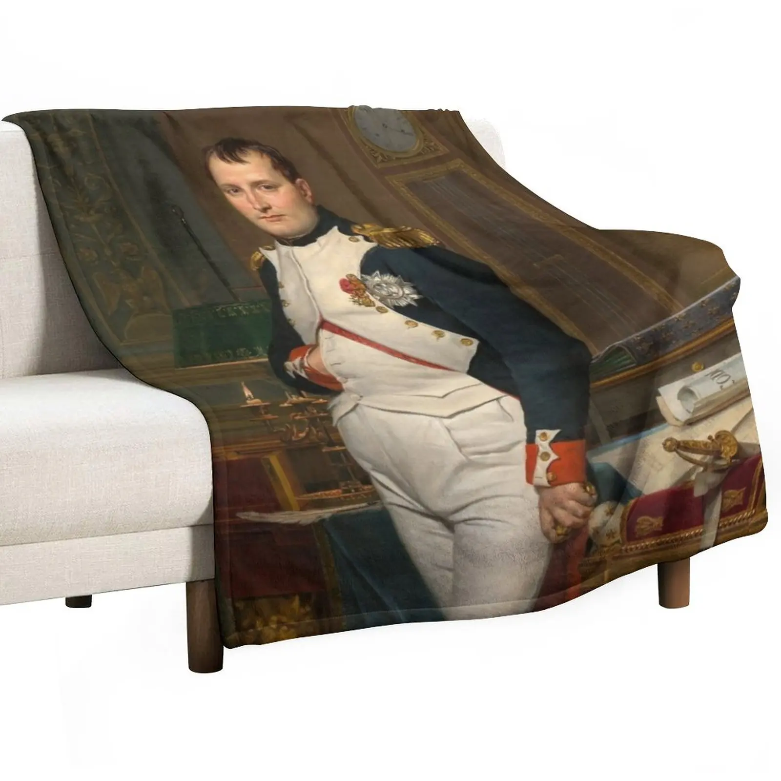 

The Emperor Napoleon by Jacques-Louis David, Throw Blanket Bed Fashionable Blanket Tourist Blanket