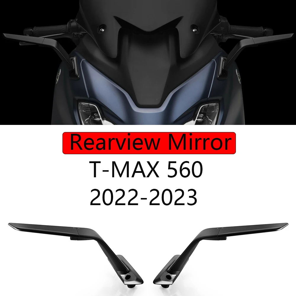 For YAMAHA T-MAX 560 Accessories Side Rear View Mirrors Motorcycle Stealth Mirrors Wind Wing Adjustable Sports Wing Mirrors TMAX