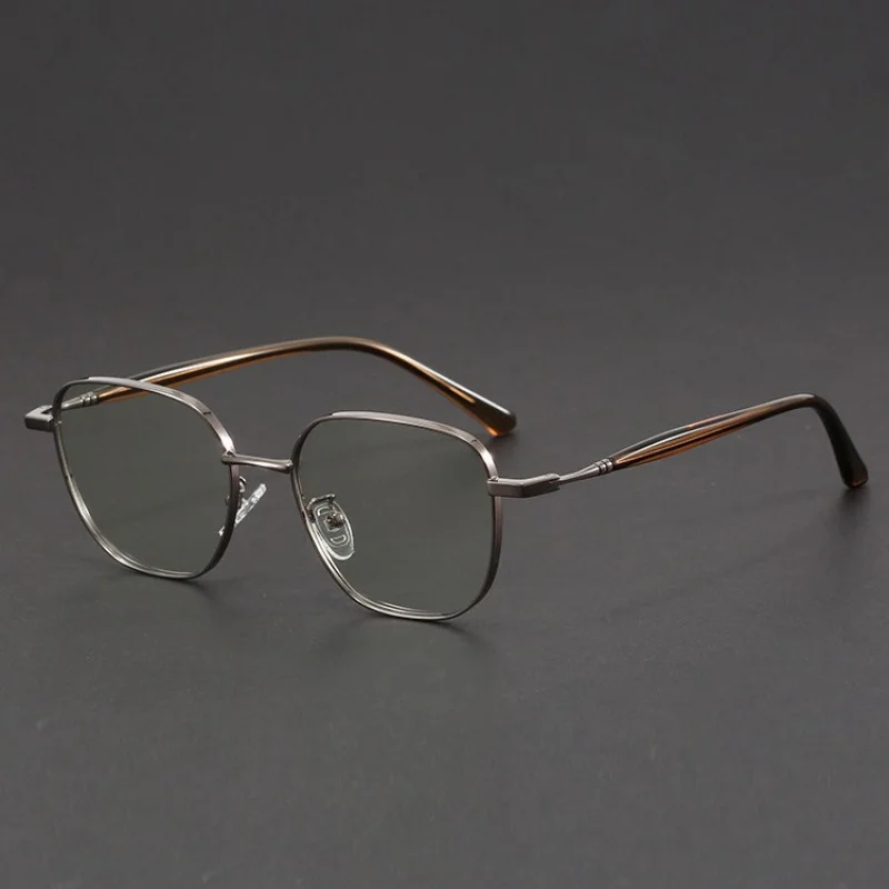 Japanese-Style Retro High Quality Designer Multilateral Metal Optical Frame with Myopia Glasses Option Men and Women