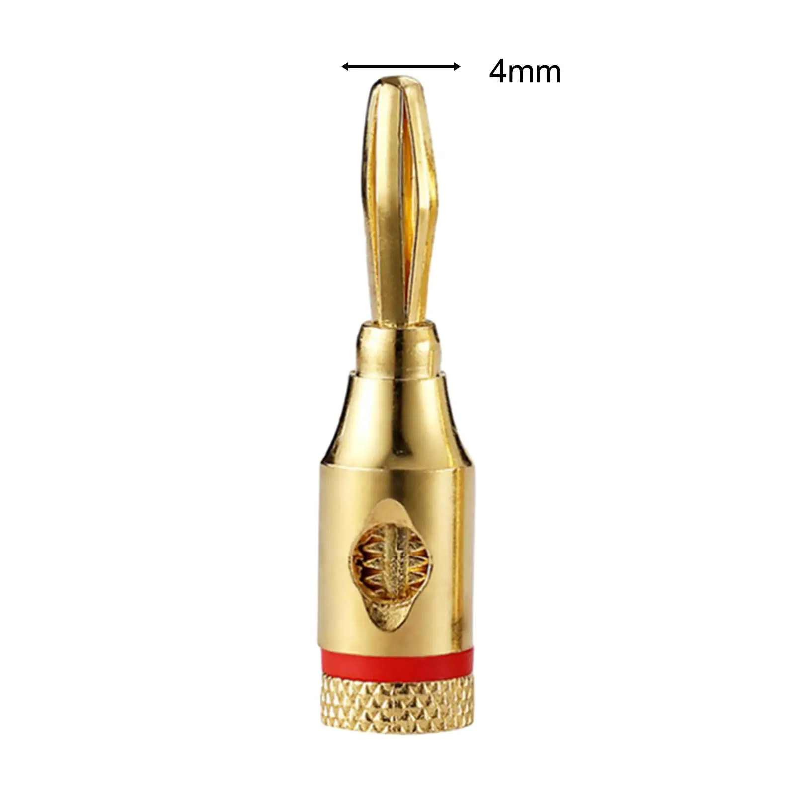 

20x Banana Plug Gold Plate Banana Connector Alloy Accessory Versatile Audio Connector 4 mm for Video Receiver Sound Systems