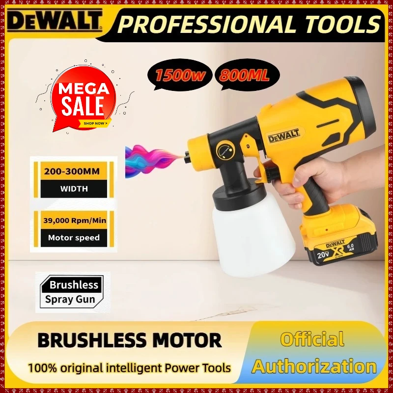 

Аккумуляторный электрический краскопульт DEWALT 800 мл, мощный распылитель для покраски автомобилей, мебели, стальных изделий, электроинструмент