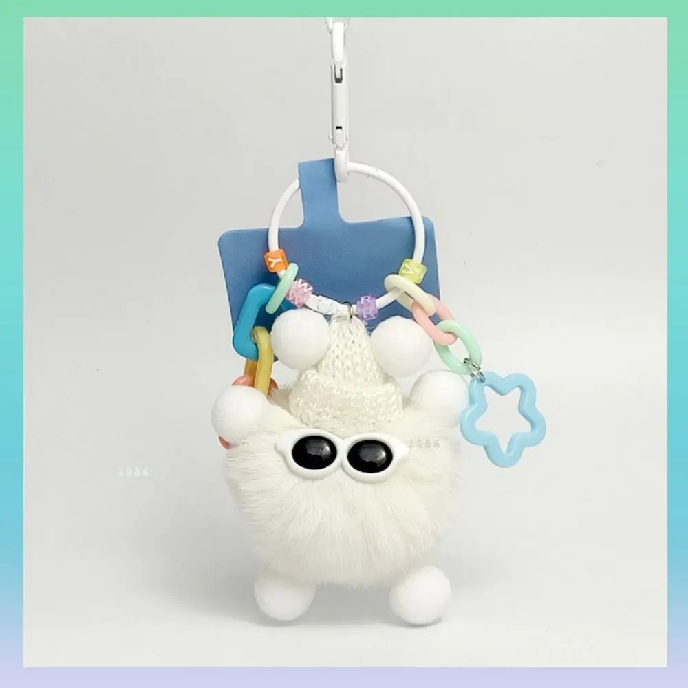 

Cute Lovers Elf Rex Rabbit Hair Pendant Diy Fashion Couples Keychain Kawaii Plush Bag Decoration