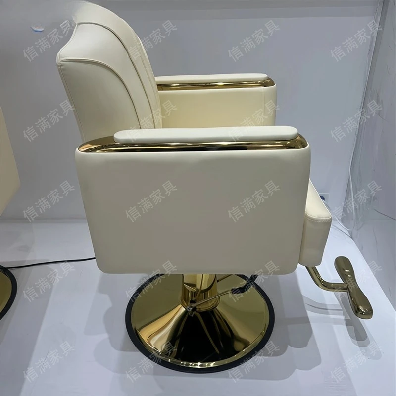 Cross-border exclusive salon hairdressing chair can be put down oil head shaving chair can be lifted and rotated barber chair so