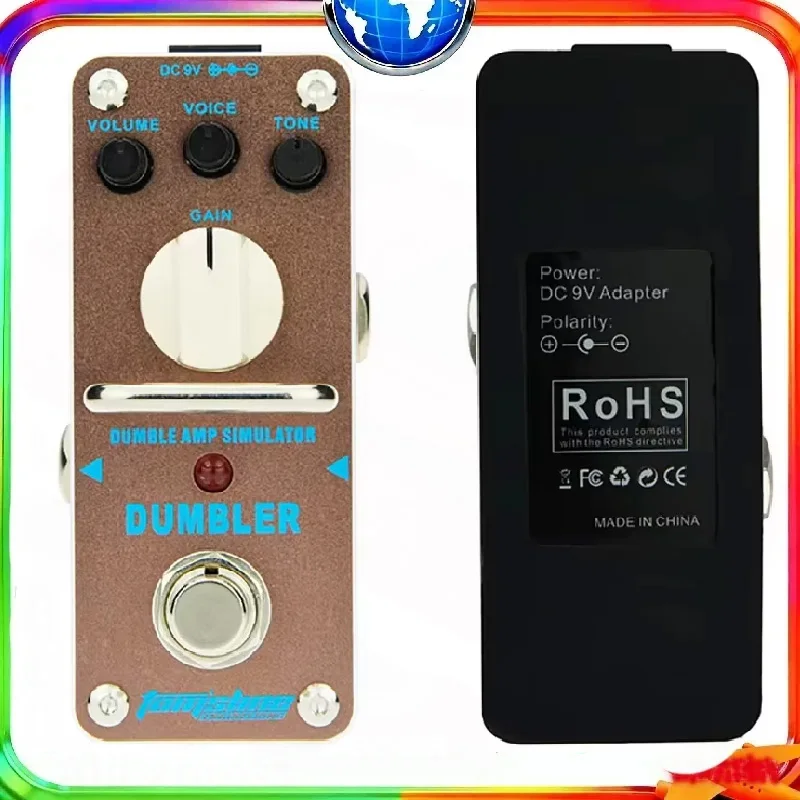 

Aroma ADR-3 Dumbler Мини-гитара/бас Essential — симулятор истинного байпаса, звук студийного класса ⚡