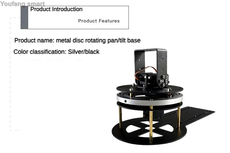 2 DOF Roboter Manipulator Metall Servo DS3218 Mechanische Rotierenden Gimbal Für Arduino Roboter DIY Kit Programmierbare Plattenspieler Plattform – Detail 6