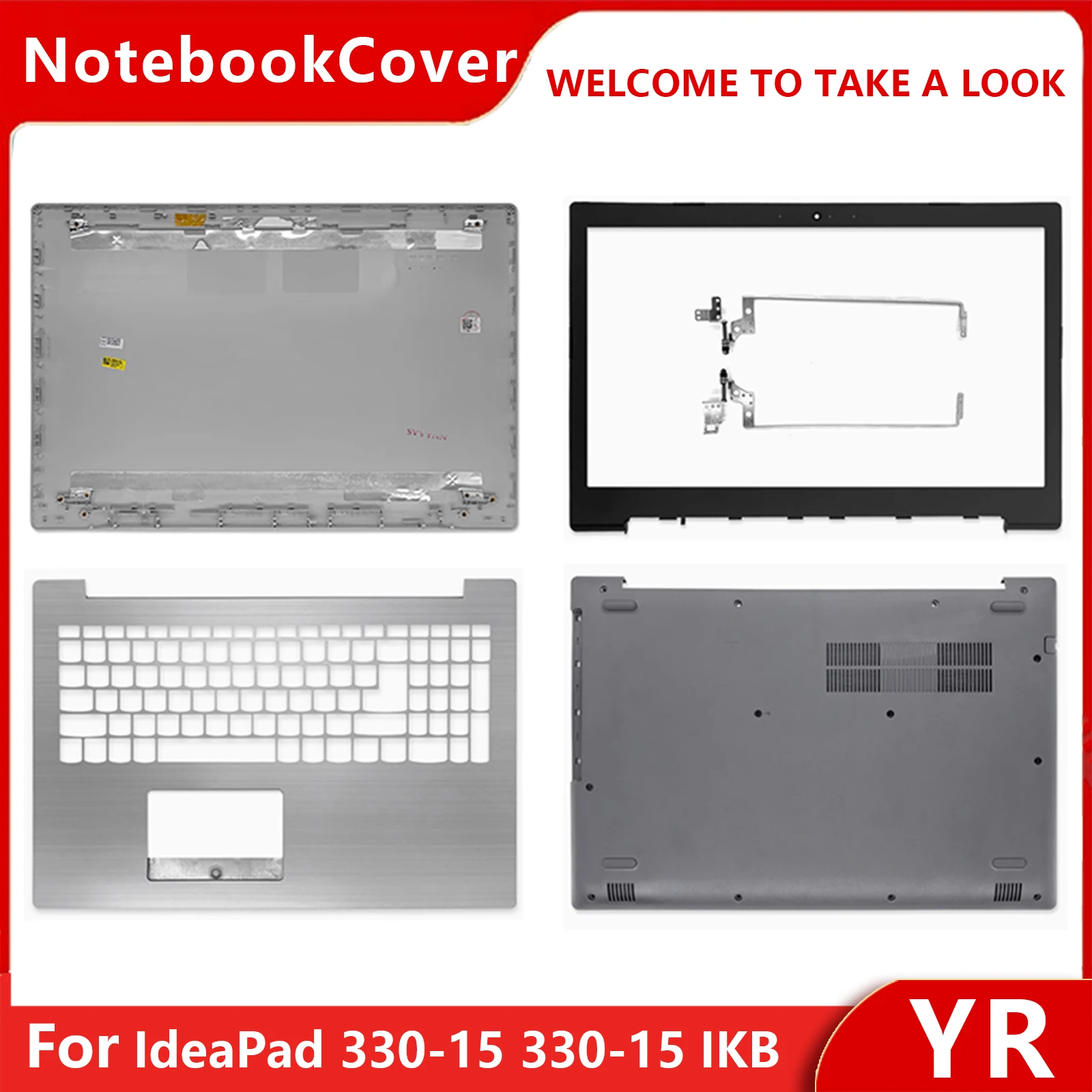 NEW For IdeaPad 330-15 330-15IKB 330-15ISK 330-15IGM Laptop LCD Back Cover Front Bezel Palmrest Hinges Bottom Case 330-15