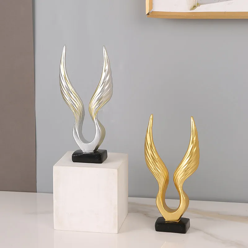 Advanced Angel Figurines Miniatures Wings-Artistic Figurines Miniatures Abstract Style Home Decor Figurki Miniaturkowe ZY40XBJ