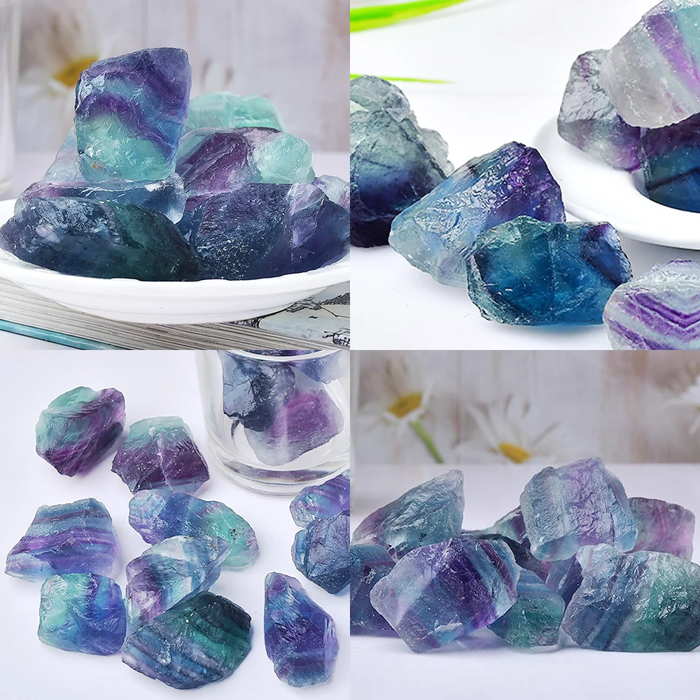 

Natural Color Fluorite Crystal Minerals Landscape Rock Specimen Mineral Decorative Bulk Irregular Shape Raw Stone Home Decor