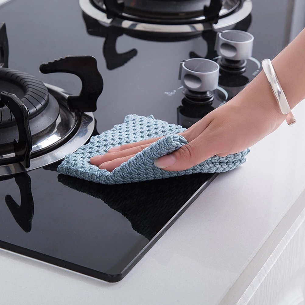 

6 PCS Cleaning Towel Double Sided Dish Washing Kitchen Cloth Absorbent Dishcloth