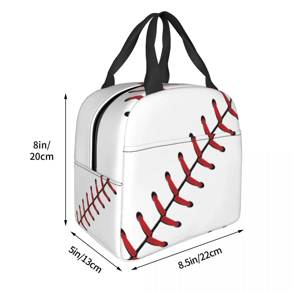 Custom Baseball Lace Lunch Bag Cooler Thermal Insulated Lunch Boxes for Women Children Work School Food Picnic Tote Container