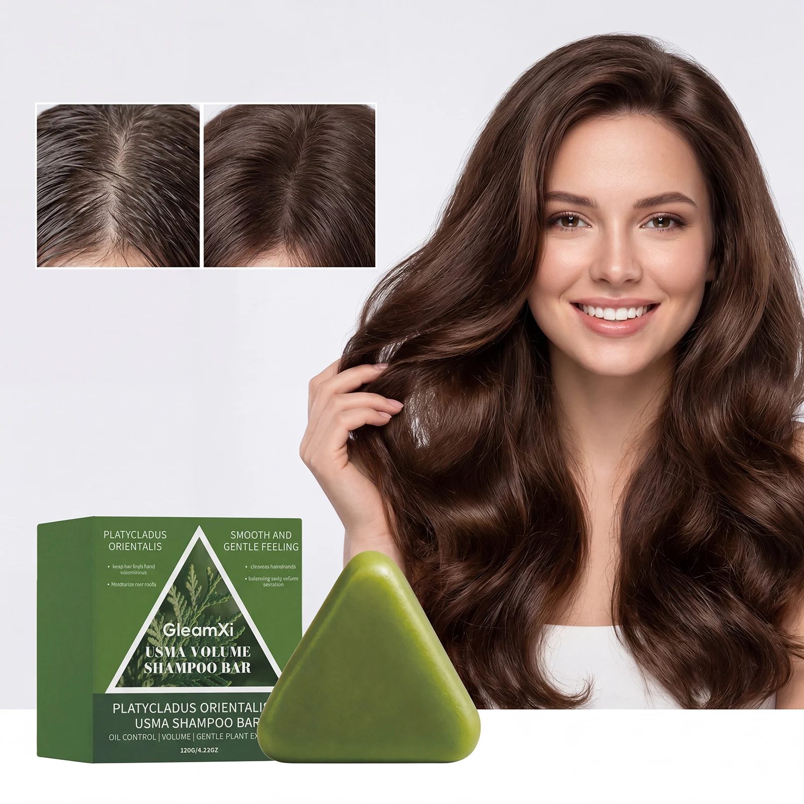Volumizing Solid Shampoo Bar Scalp Cleansing Soap Smooth Anti Frizz Care Rich Lather Oil Control Fluffy Hair Nourish Strands