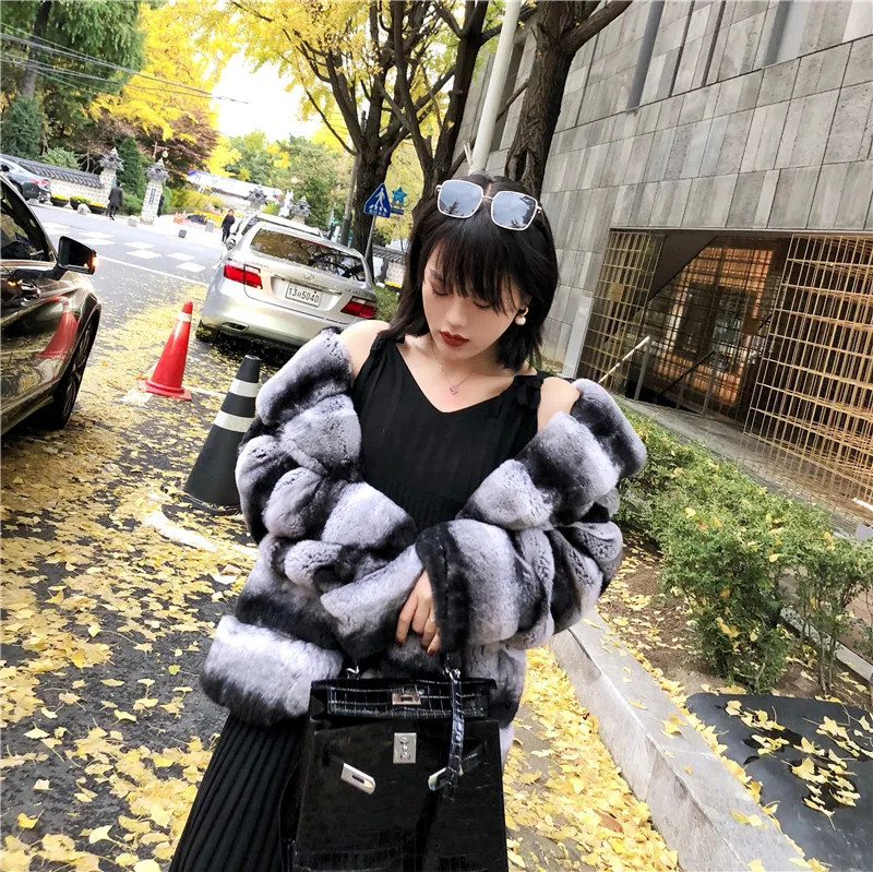 OFTBUY 2022แจ็คเก็ตฤดูหนาวเสื้อขนเฟอร์ Coat ธรรมชาติพู่ขนกระต่ายลำลอง Streetwear แบรนด์หรูเปิดลงปก