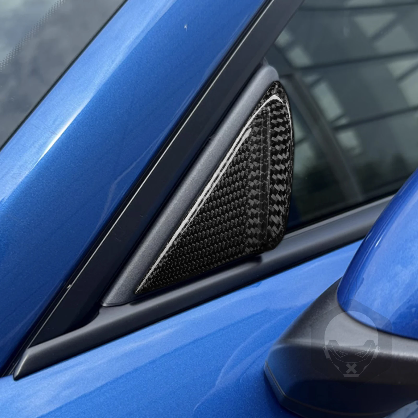 For Porsche 718 911 981 2012-2019 Real Carbon Fiber Car Front A Pillar Triangle Window Louver Side Shades Cover Trim Sticker view 5