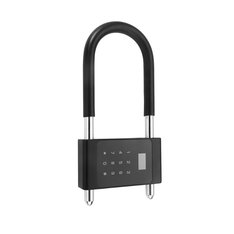 

Shop storefront door sliding door glass lock long lock, household outdoor u-shaped lock