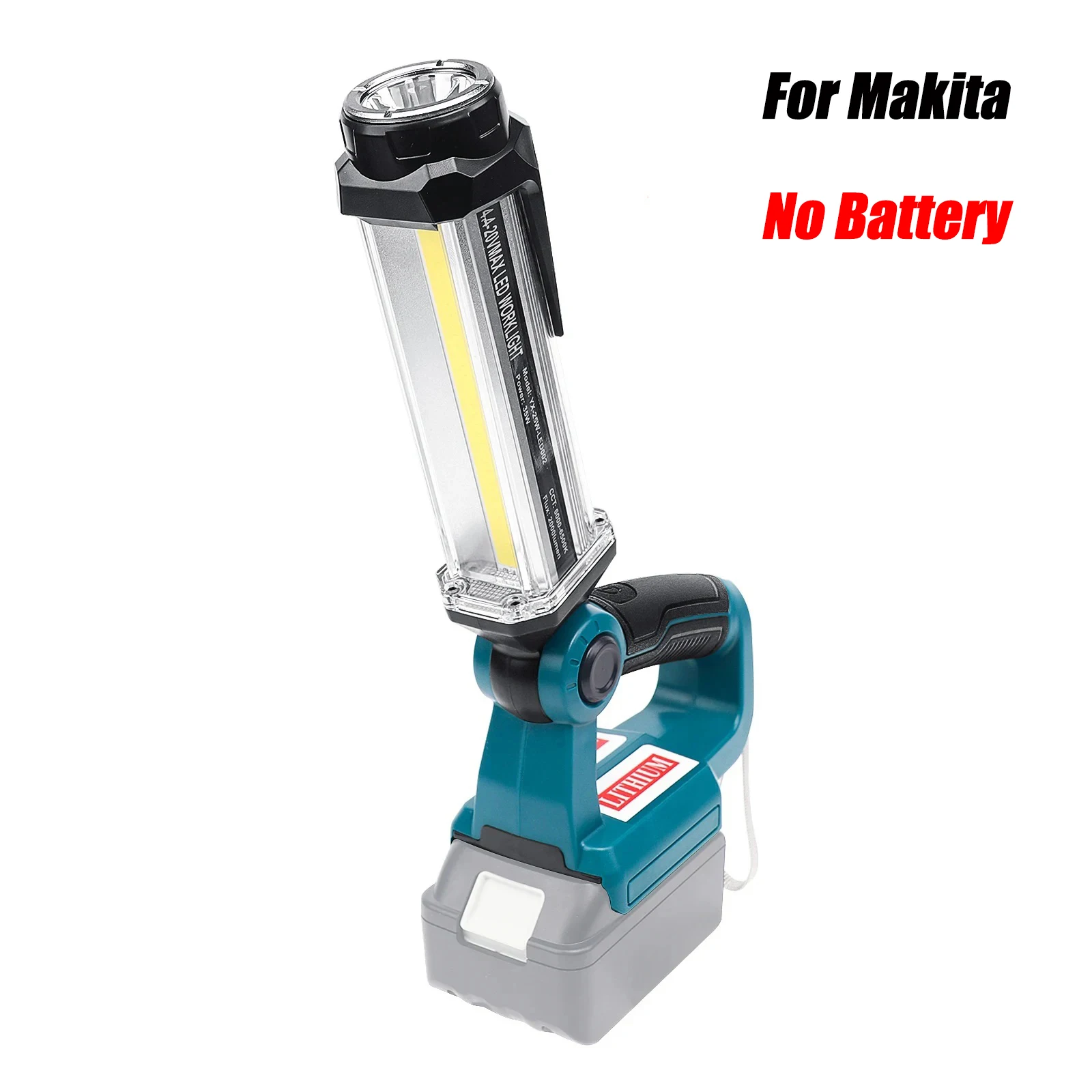 

2000LM 35W for Makita 18V Li-ion Battery LED Work Light Portable Light Horizontal Down Light Outdoor Handheld Flashlight