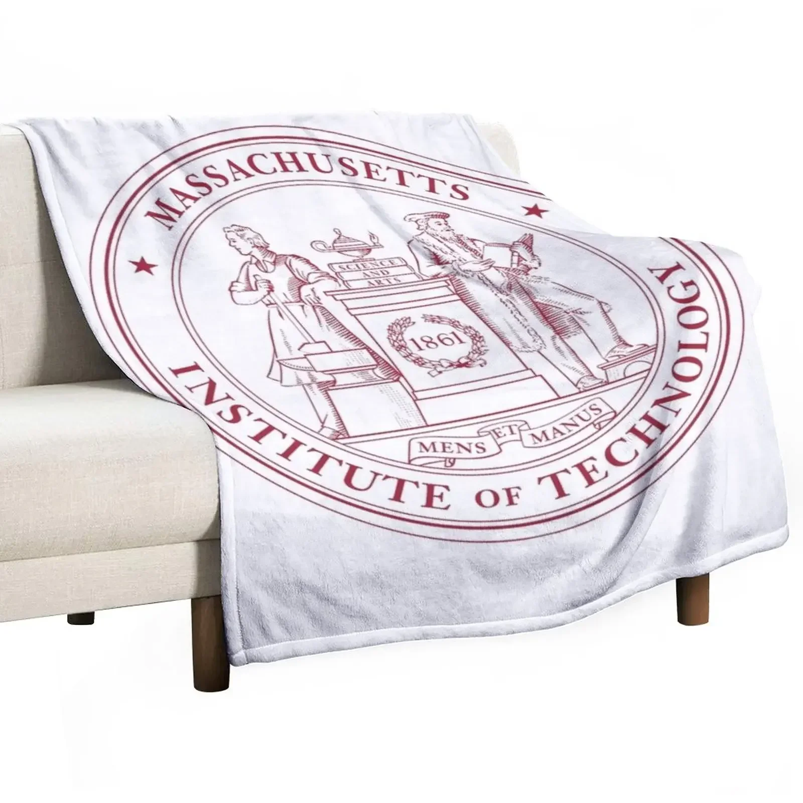 MIT T-shirt Throw Blanket Plush Sofas Blankets