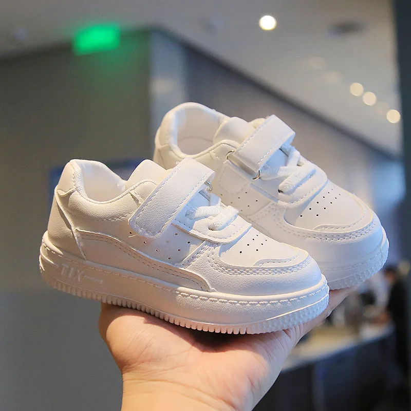 New Children's Casual Sneakers Boys Girls Versatile Shoes School Uniform White Shoes Non-Slip Lightweight Durable Kid Sneakers