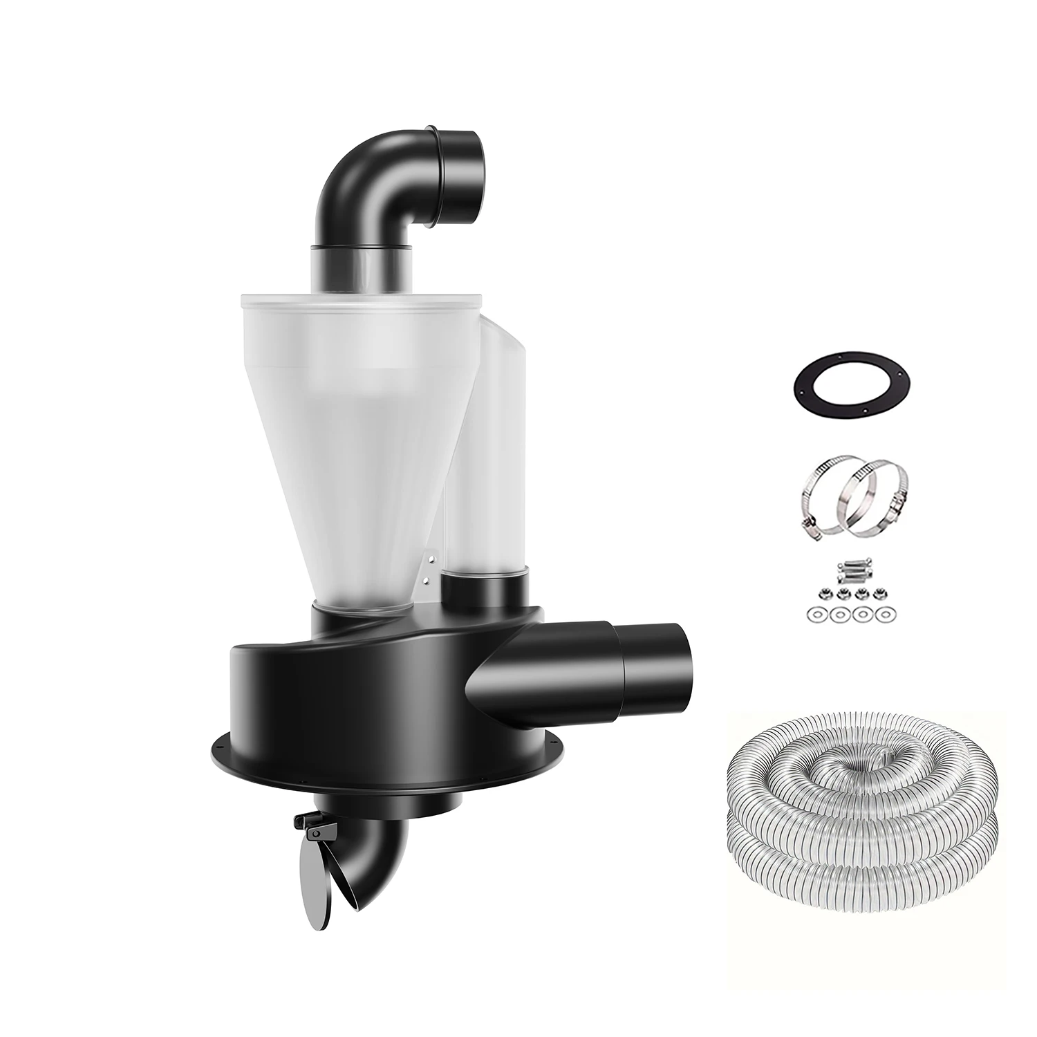 

2.5'' Double Filtration Cyclone Dust Collector Woodworking DIY Turbocharged Filter Industrial Separator Canister for Workshop