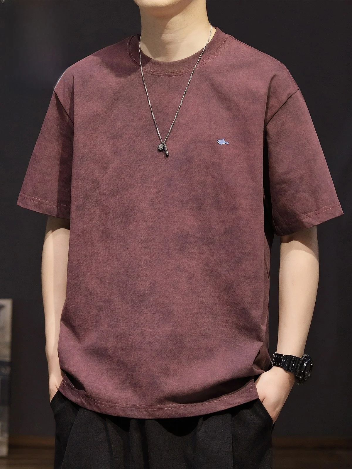 

Мужская футболка с коротким рукавом в стиле тай-дай, свободного кроя, в американском стиле, летняя новинка, молодежная, модная, из хлопка, не мнется