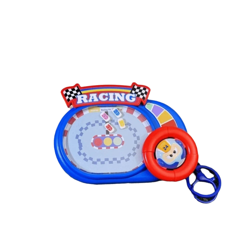 Portable Racing Game Keychain Magnetic Plastic Handheld Track Car Fidget Keyring Educational Puzzle Mini