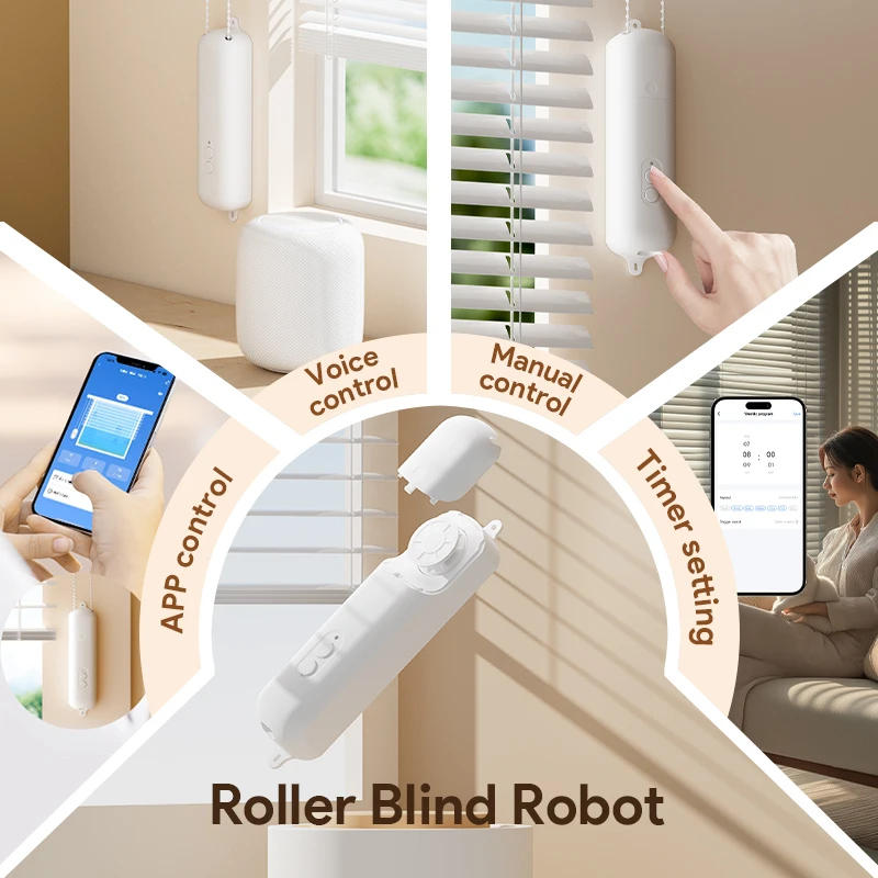 

ORYZIC Tuya Zigbee Rechargeable Roller Shutter Blind Motor No Drilling Voice Control for Alexa Google Home