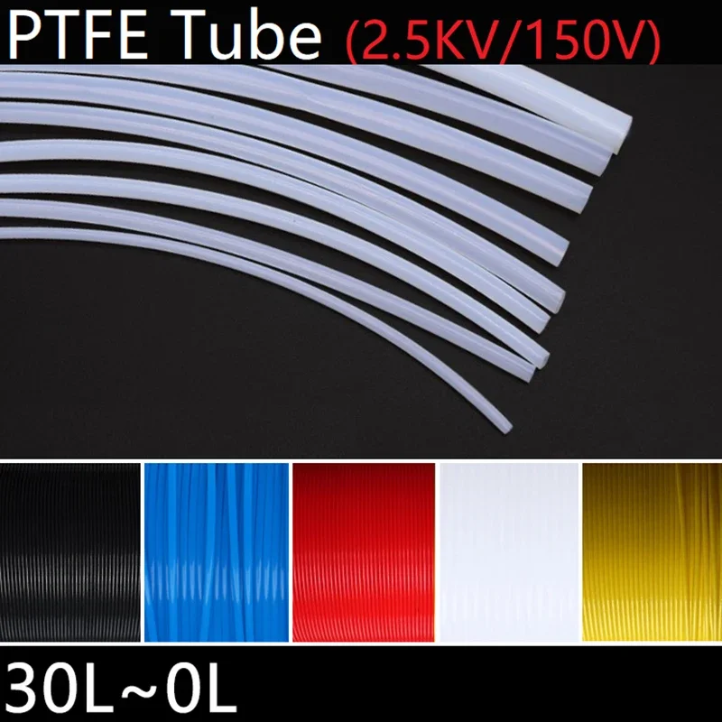 1M/2M 0L~30L PTFE Tube F46 Insulated Capillary Heat Protector Transmit Hose Rigid Temperature Corrosion Resistance 2.5KV 150V