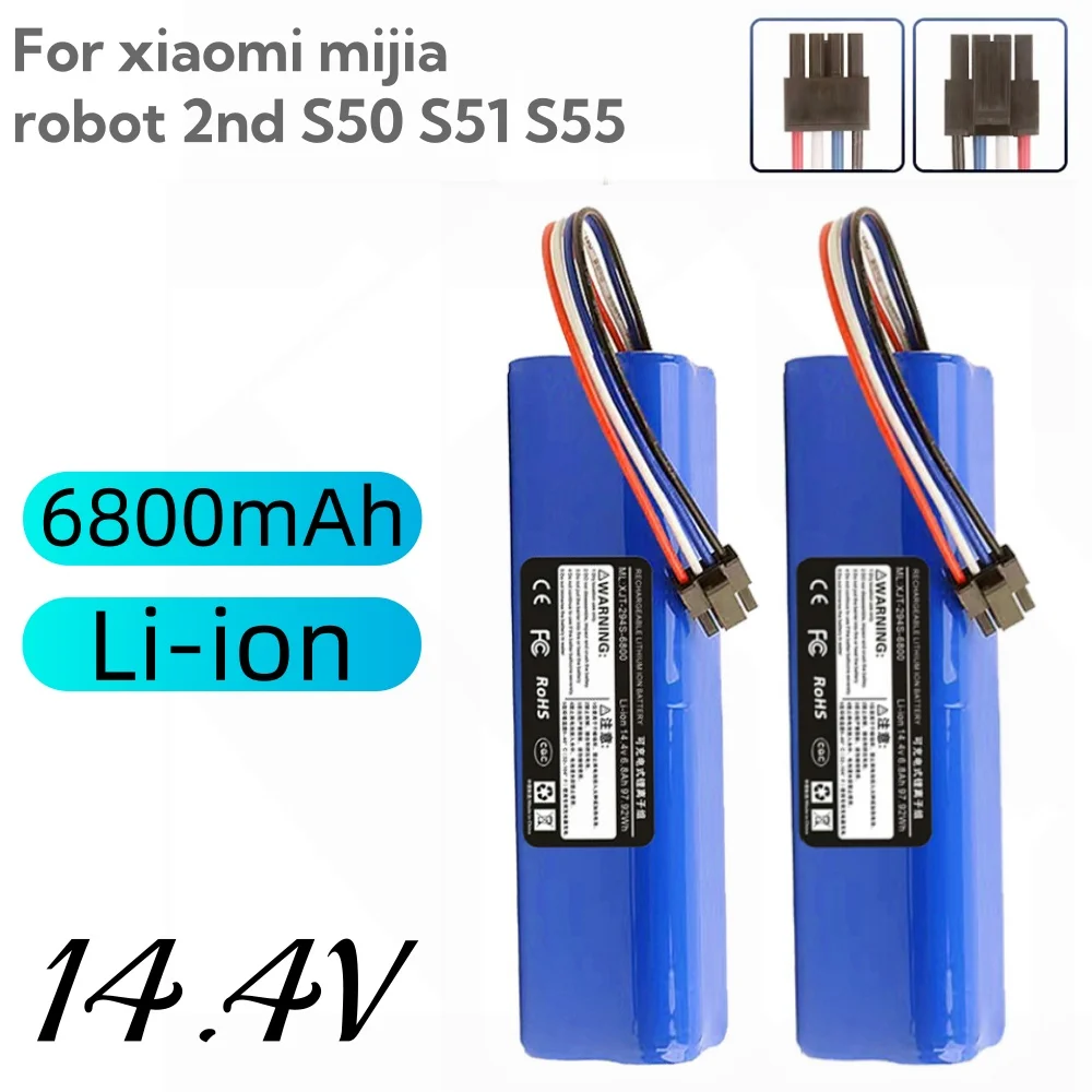 

14.4V 18650 Li-Ionen Roboter Staubsauger Ersatz batterie für Mijia 2. Roborock S50 S51 S55 Zubehör Ersatzteile