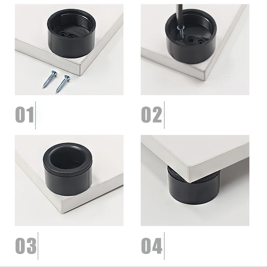 Protector de suelo de silla ajustable, Patas antideslizantes para muebles, cubierta de pata de mesa, patas de muebles inferiores de gabinete, 30mm, 4 Uds.