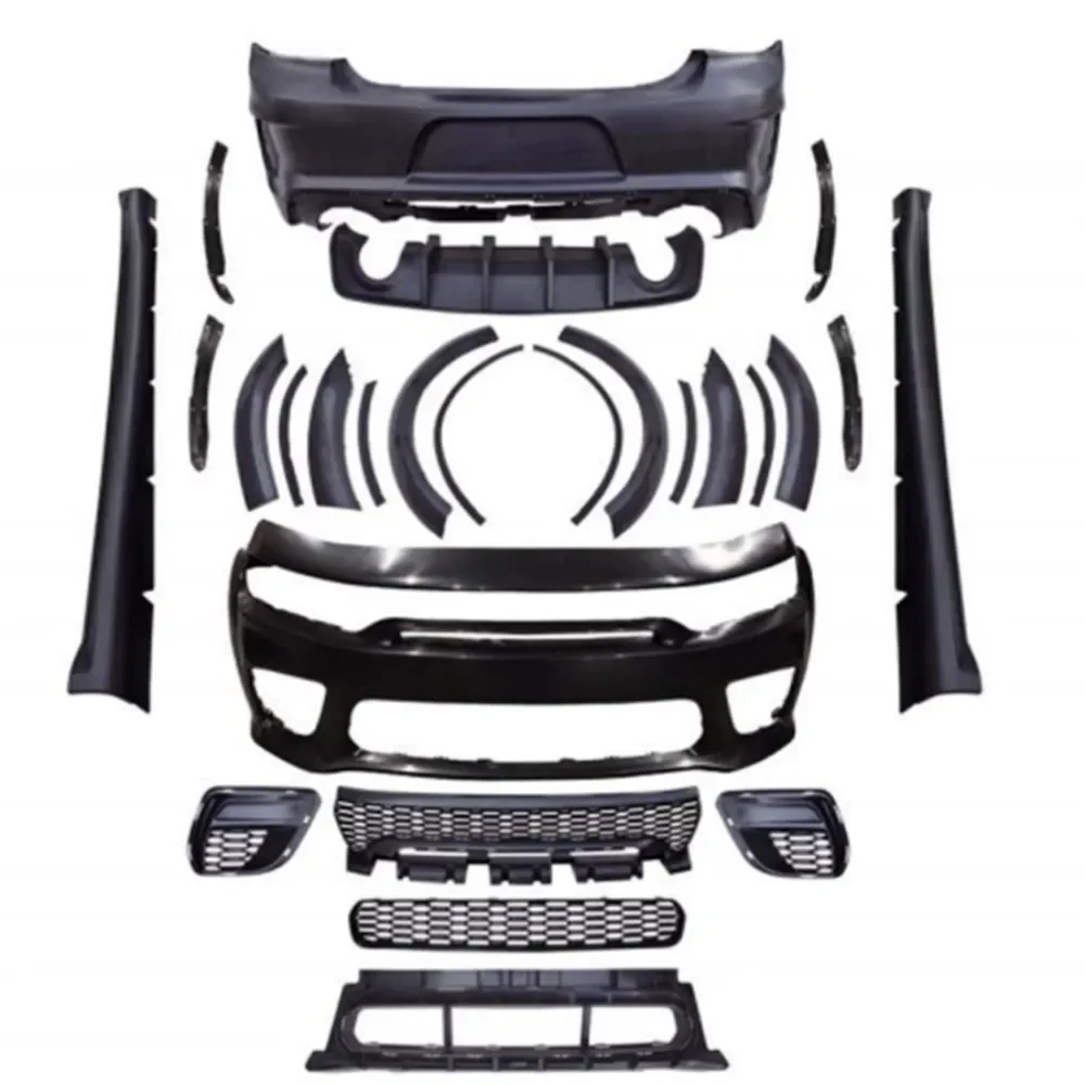 

Body Kit Front Rear Bumper Grille Mask Assembly For Dodge challenger 2008-2023 Modified Eyebrow Side Skirt Front Rear Lip Trim