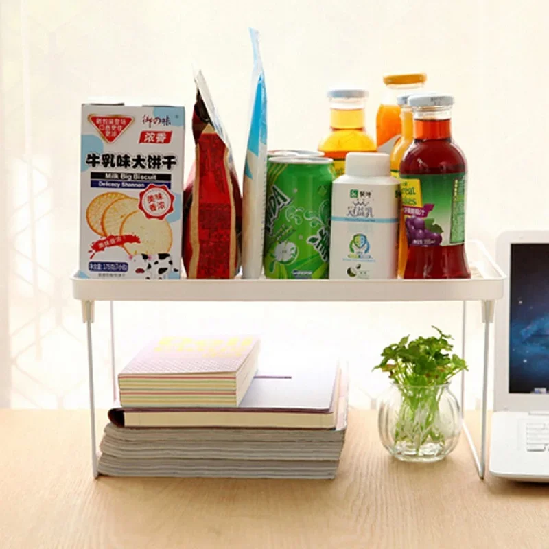 Składane, wielowarstwowe plastikowe półki z zatrzaskami, organizer do przechowywania w kuchni, uniwersalne regały do organizacji domu.