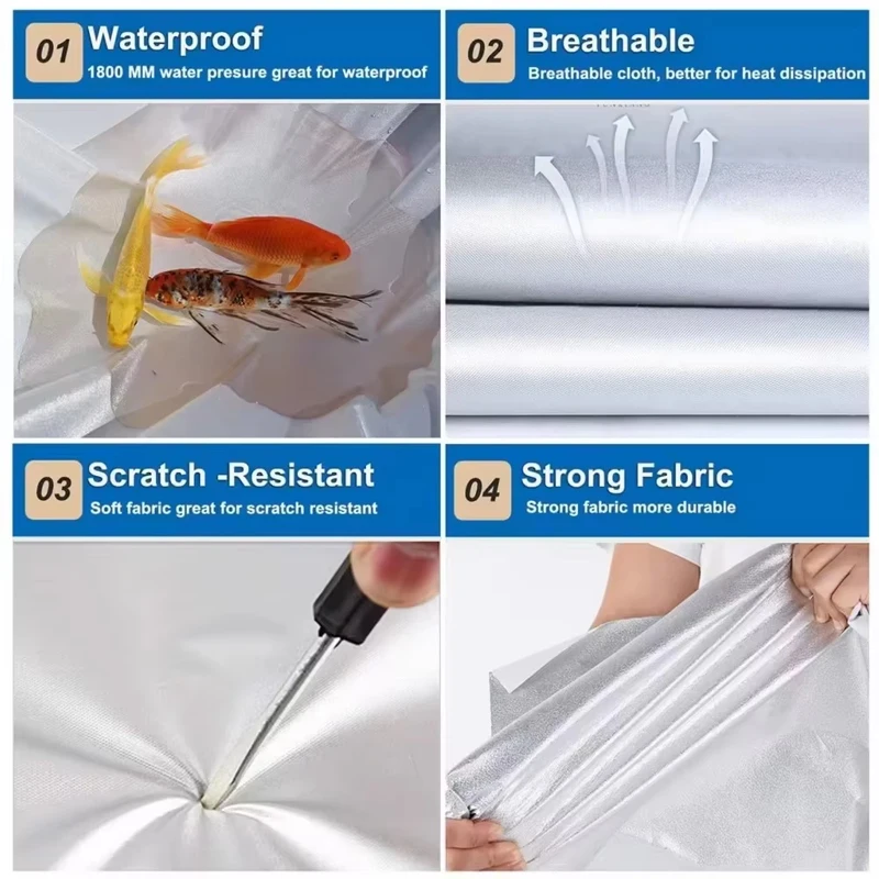 Autoabdeckung Allwetterschutz Wasserdicht Staubdicht UV-Beständig Vollständige Außenabdeckung Universelle Passform für Limousine SUV – Detail 4