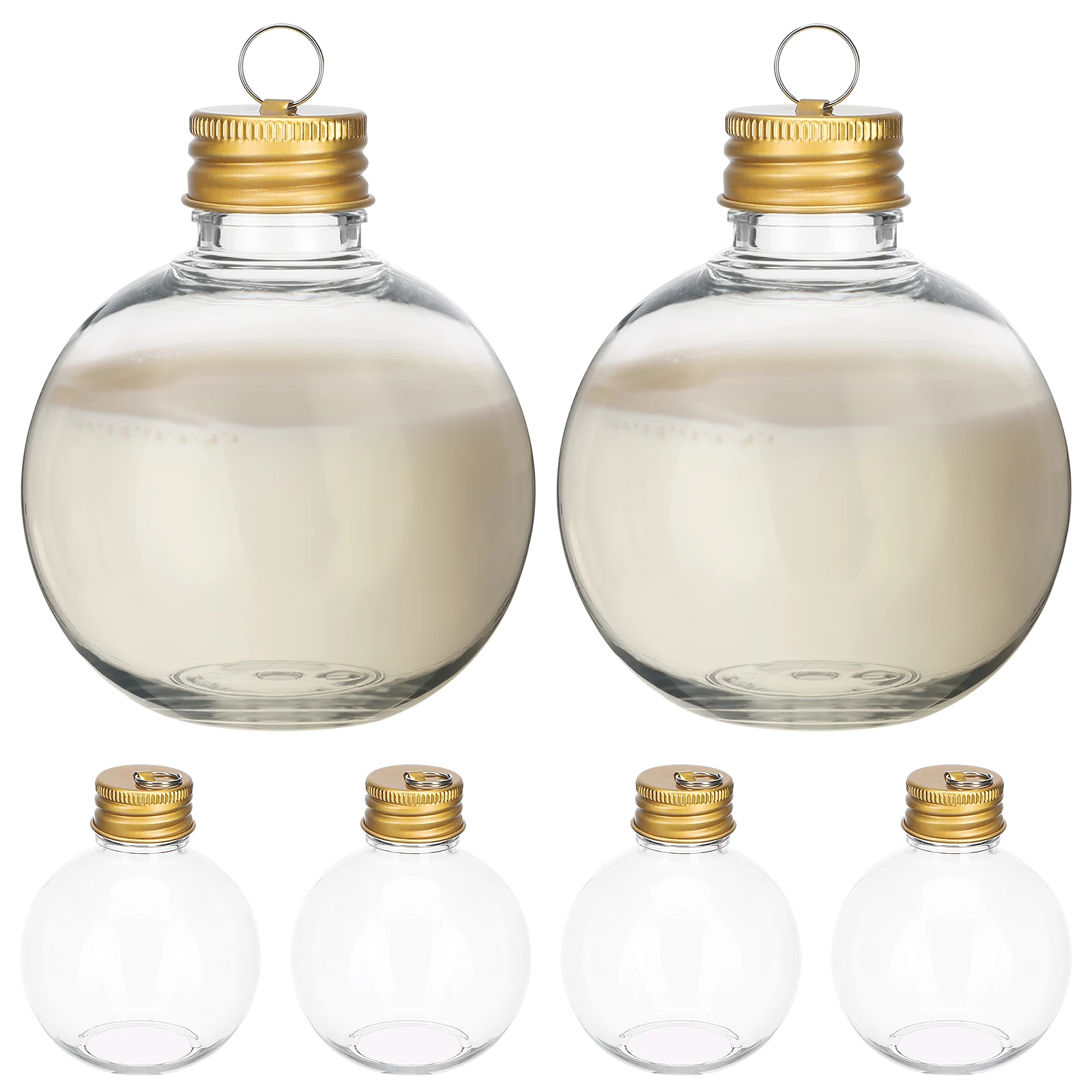 

10 Pcs 250ml Light Bulb Shaped Ball Bottles Juice Storage Sealing PET Material Christmas Decorations