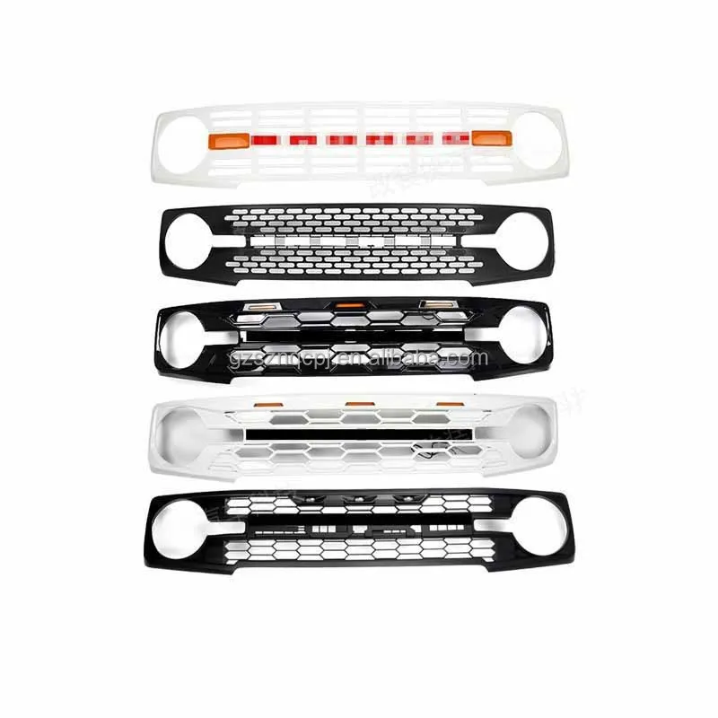 

Front Grille with Light ABS for Ford Bronco 2023+ Air Intake Grille Exterior Accessories Grill Accessories Body Kit Bumper