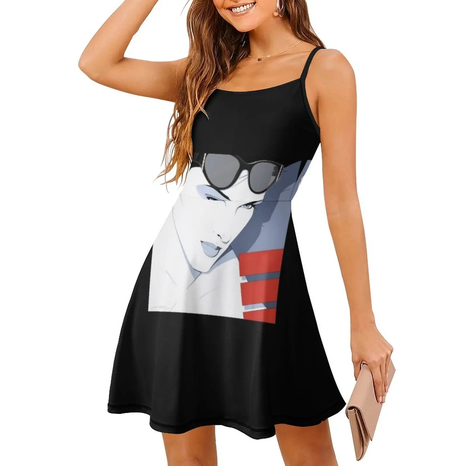 هوت كوتور مؤطرة ناجل امرأة كلاسيكية. فستان قصير على طراز Preppy للنساء على شكل حرف A فستان كاجوال فضفاض مناسب للاستخدام اليومي هوت كوتور #3