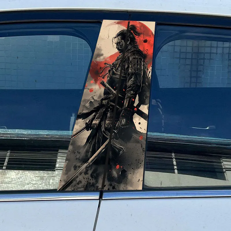 

1PC Samurai Car Stickers Auto B Pillar Waterproof Decoration Cover Scratches DIY Car Doors Pillar Sunscreen Vinyl JDM Decals