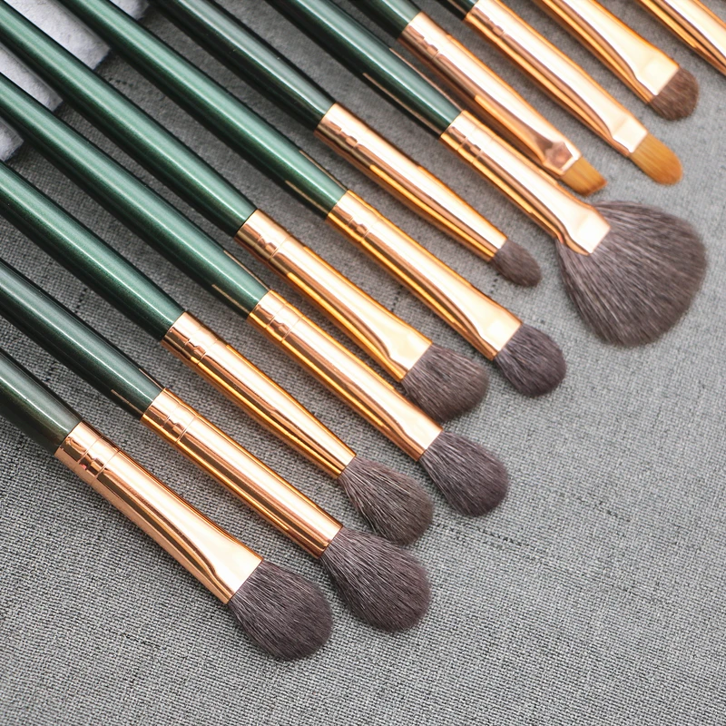 Sywinas Eyeshadow Brush set 15pcs High Quality Goat Pony Hair Smoulder Blending Shader Eye Shadow Brow Eyebrow Makeup Brushes