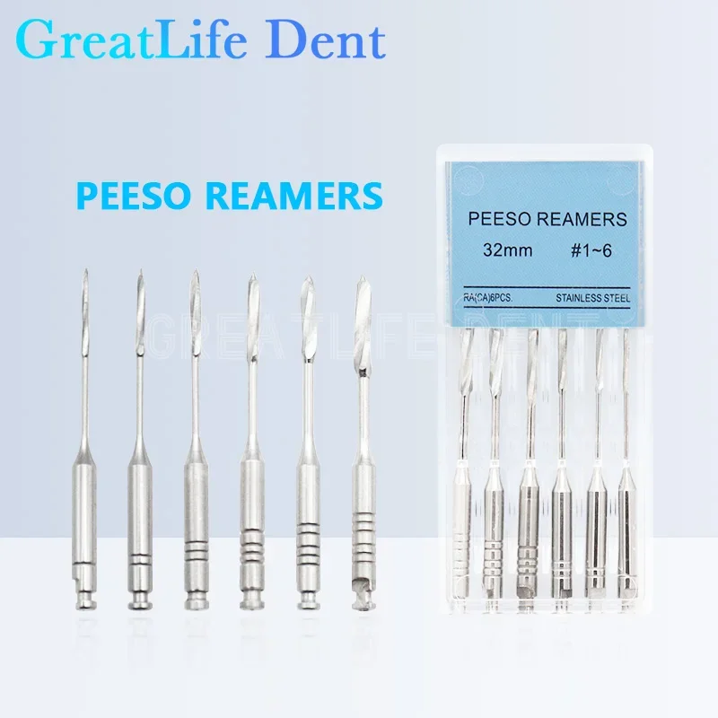 GreatLife Dent 2box/lots Dental Peeso Reamer Gates Drills 28mm 32mm Endodontic Reamers Drill Burs Endo Files Engine Use