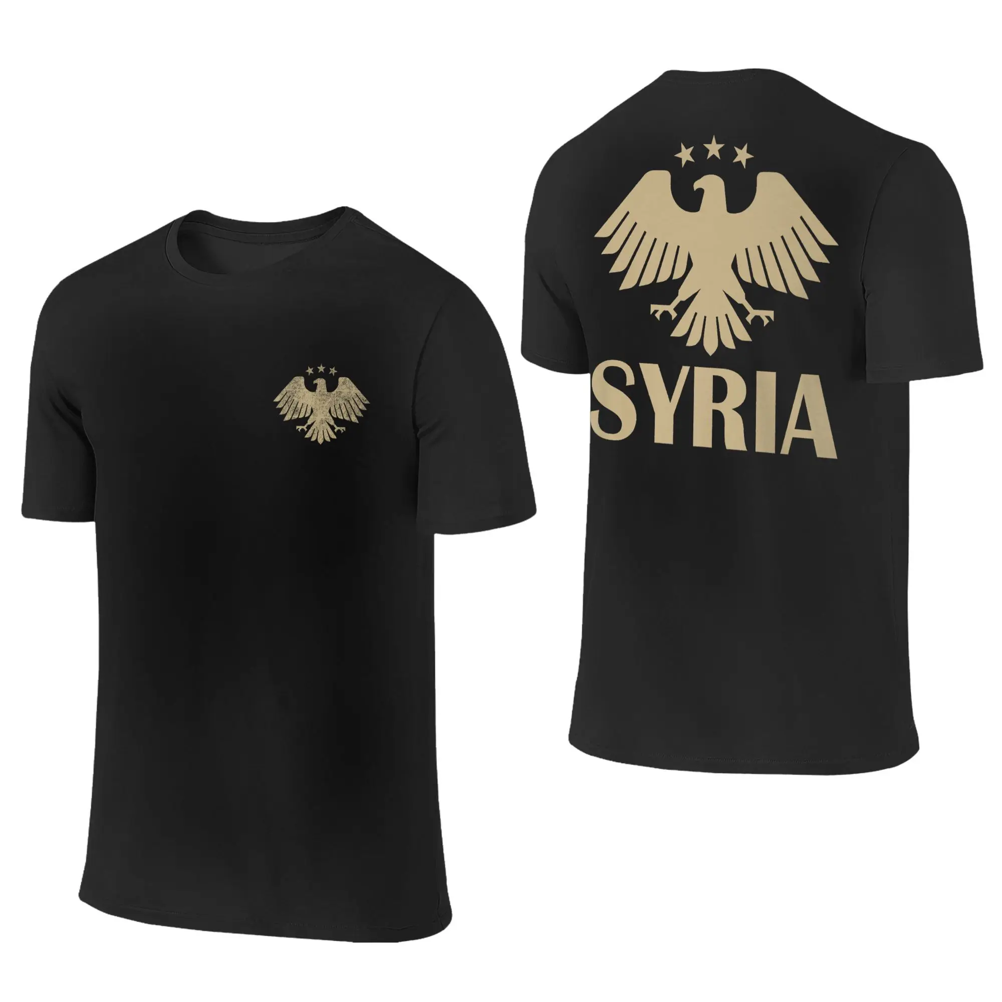 

Футболка с символом Ола Сирии 2025 для мужчин и женщин, креативная футболка из 100% хлопка с круглым вырезом, сирийские горные футболки, одежда, 2-сторонняя идея подарка